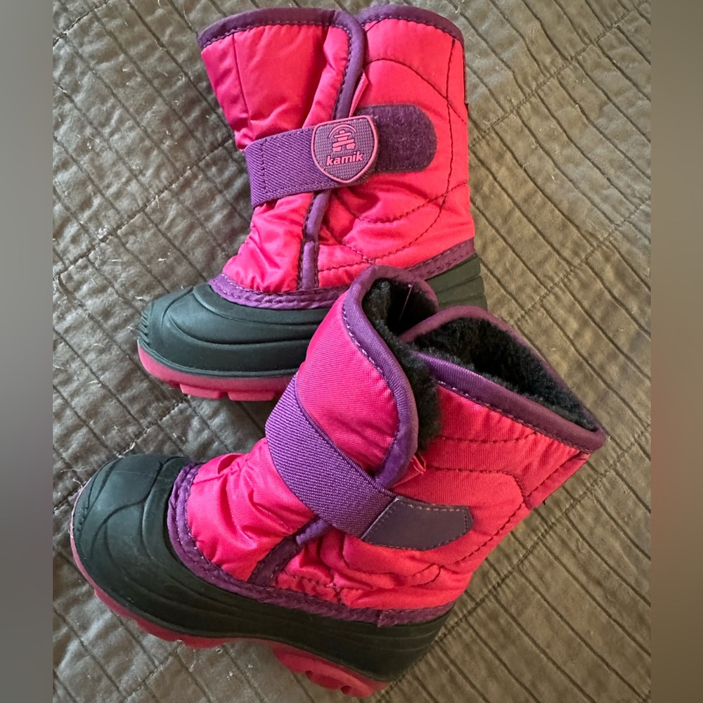 Kamik Kids Pink and Purple Winter Snow Boots